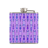 Tribal Batik - Lavendel, Blauw en Violet Heupfles (Achterkant)