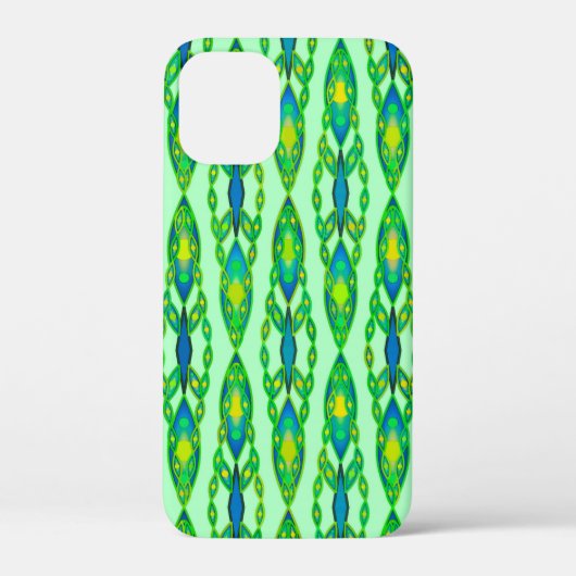 Tribal Batik - Mint, Emerald Green en Blue Case-Mate iPhone Case (Achterkant)