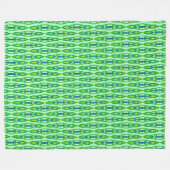 Tribal Batik - Mint, Emerald Green en Blue Fleece Deken (Voorkant (Horizontaal))