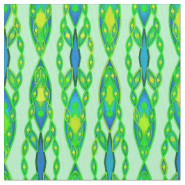 Tribal Batik - Mint, Emerald Green en Blue Stof
