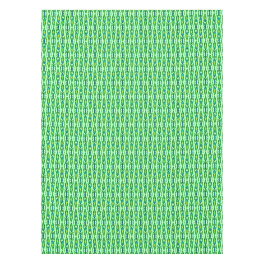 Tribal Batik - Mint, Emerald Green en Blue Tafelkleed (Voorkant)