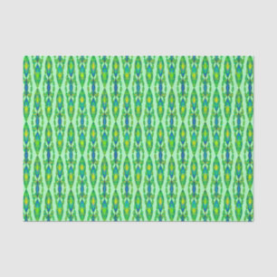 Tribal Batik - Mint, Emerald Green en Blue Tissuepapier