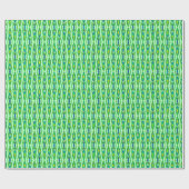 Tribal Batik - Mint, Smaragdgroen en Blauw Cadeaupapier (Vlak)