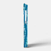 Tribal Batik - Ocean Blue en Aqua Case-Mate iPhone Case (Achterkant / Links)