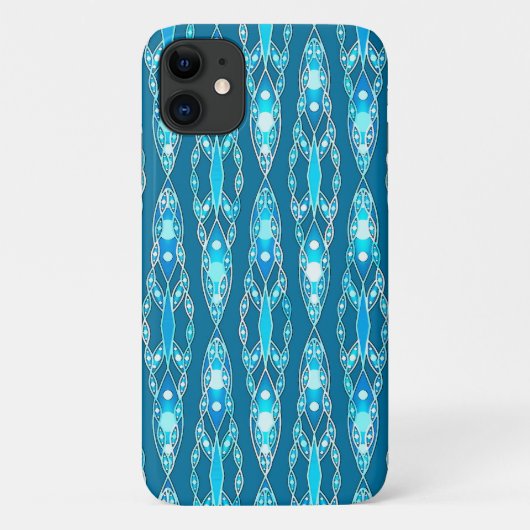 Tribal Batik - Ocean Blue en Aqua Case-Mate iPhone Case (Achterkant)