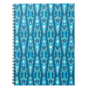 Tribal Batik - Ocean Blue en Aqua Notitieboek