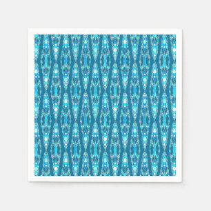 Tribal Batik - Ocean Blue en Aqua Servetten