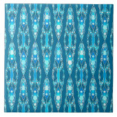 Tribal Batik - Ocean Blue en Aqua Tegeltje (Voorkant)