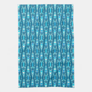 Tribal Batik - Ocean Blue en Aqua Theedoek