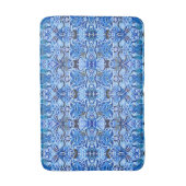 Tribal Batik Patroon in Indigo Blauw en Wit Badmat (Voorkant Verticaal)