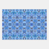 Tribal Batik Patroon in Indigo Blauw en Wit Inpakpapier Vel (Voorkant 2)