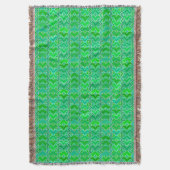 Tribal Batik Print, Jade Green en Lime Green Deken (Voorkant Verticaal)