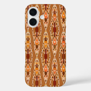 Tribal Batik - Roest, Terracotta en Beige iPhone 16 Hoesje