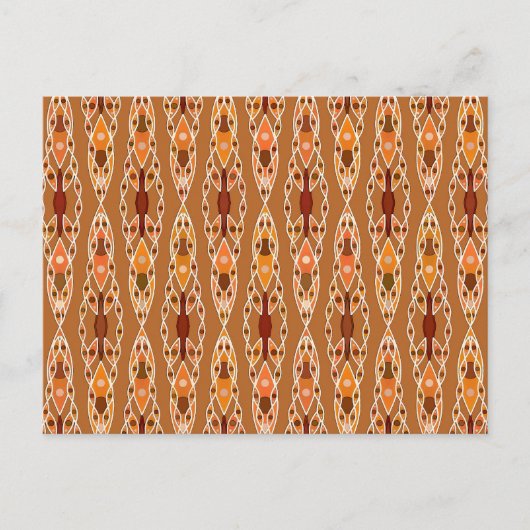 Tribal Batik - Rust, Terracotta en Beige Briefkaart (Voorkant)