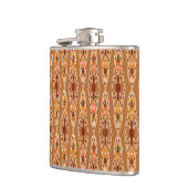 Tribal Batik - Rust, Terracotta en Beige Heupfles (Links)