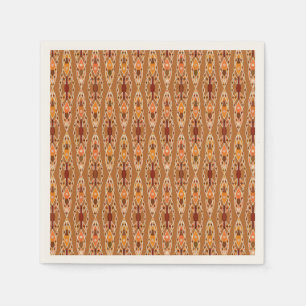 Tribal Batik - Rust, Terracotta en Beige Servetten
