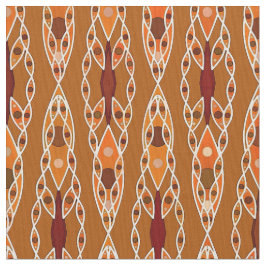 Tribal Batik - Rust, Terracotta en Beige Stof