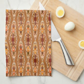 Tribal Batik - Rust, Terracotta en Beige Theedoek (Quarter Fold)
