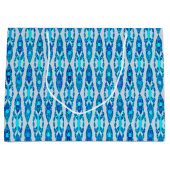 Tribal Batik - Sapphire Blue en Silver Grey Groot Cadeauzakje (Voorkant)