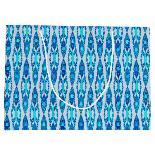 Tribal Batik - Sapphire Blue en Silver Grey Groot Cadeauzakje (Achterkant)