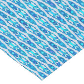 Tribal Batik - Sapphire Blue en Silver Grey Korte Tafelloper (Hoek)