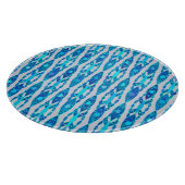 Tribal Batik - Sapphire Blue en Silver Grey Snijplank (Hoek)