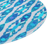 Tribal Batik - Sapphire Blue en Silver Grey Snijplank (Hoek)