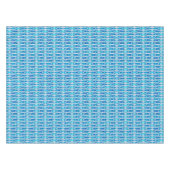 Tribal Batik - Sapphire Blue en Silver Grey Tafelkleed (Voorkant (Horizontaal))