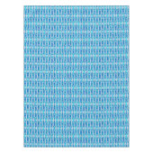 Tribal Batik - Sapphire Blue en Silver Grey Tafelkleed (Voorkant)