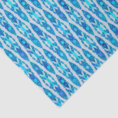 Tribal Batik - Sapphire Blue en Silver Grey Tissuepapier (Detail)