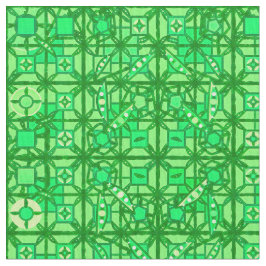 Tribal Batik - schaduwen van smaragdgroen Stof