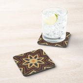 Tribal Batik Star Flower Bier Onderzetter (Rechterzijde)