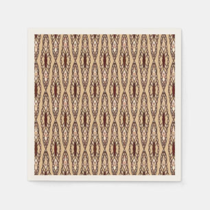 Tribal Batik - Tan, Dark Brown en Cream Servetten