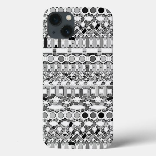 Tribal Batik - tinten grijs Case-Mate iPhone Case (Achterkant)