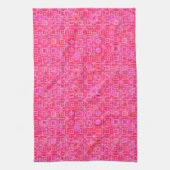 Tribal Batik - tinten roze fuchsia Theedoek (Verticaal)