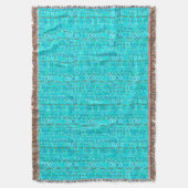 Tribal Batik - turquoise, aqua en grijs Deken (Voorkant Verticaal)