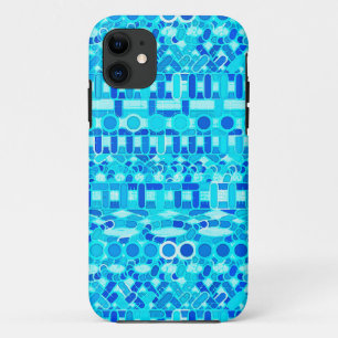 Tribal Batik - turquoise, aqua en kobaltblauw Case-Mate iPhone Case