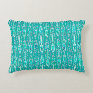 Tribal Batik - Turquoise en Aquamarine Decoratief Kussen