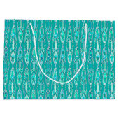 Tribal Batik - Turquoise en Aquamarine Groot Cadeauzakje (Achterkant)