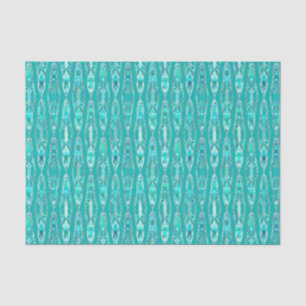Tribal Batik - Turquoise en Aquamarine Tissuepapier
