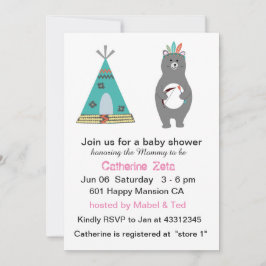 Tribal Beer Baby shower Card Kaart