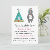 Tribal Beer Baby shower Card Kaart (Staand voorkant)