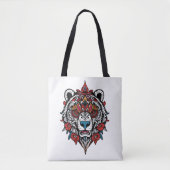 Tribal Beer Canvas tas met Bloemaccenten (Voorkant)