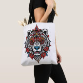 Tribal Beer Canvas tas met Bloemaccenten (Dichtbij)