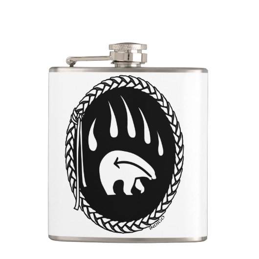 Tribal Beer Flask Custom Beer Claw Art Drink Flask Heupfles (Voorkant)