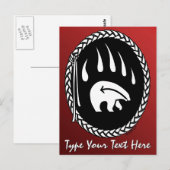Tribal Beer Klaw Briefkaart Aangepaste inheemse Br (Voorkant / Achterkant)