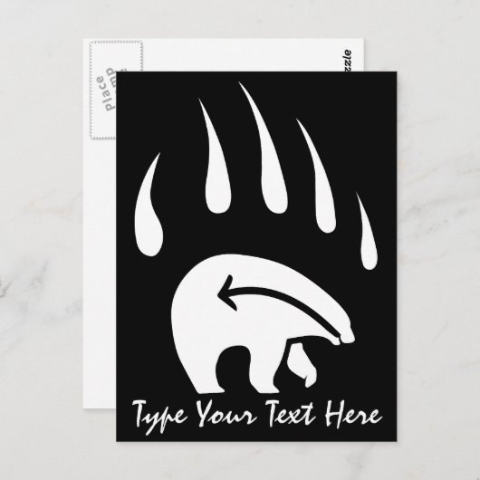 Tribal Beer Klaw Briefkaart Aangepaste inheemse Br (Voorkant / Achterkant)