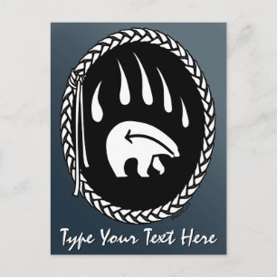 Tribal Beer Klaw Briefkaart Aangepaste inheemse Br