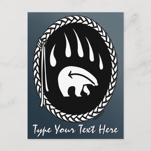 Tribal Beer Klaw Briefkaart Aangepaste inheemse Br (Voorkant)