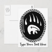 Tribal Beer Klaw Briefkaart Aangepaste inheemse Br (Voorkant / Achterkant)